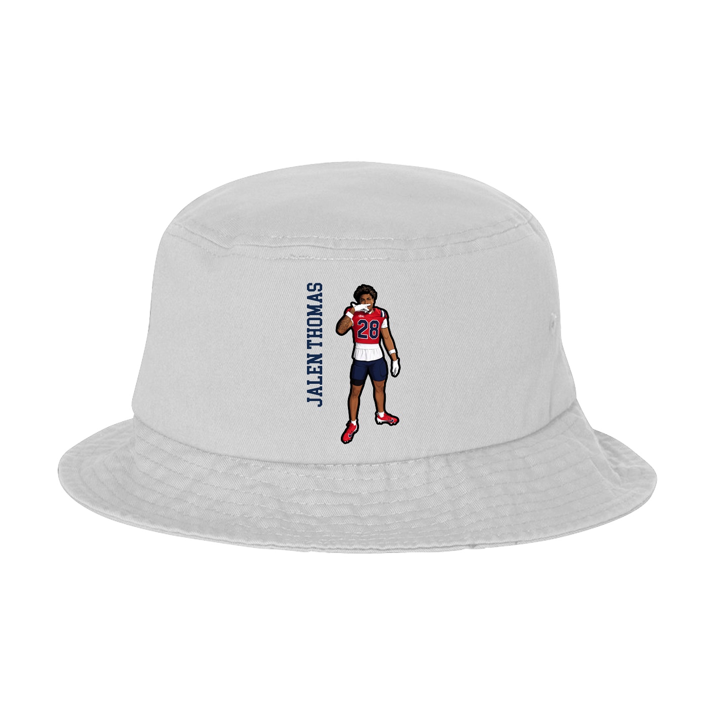 Bucket Cap — Name Vertical in White
