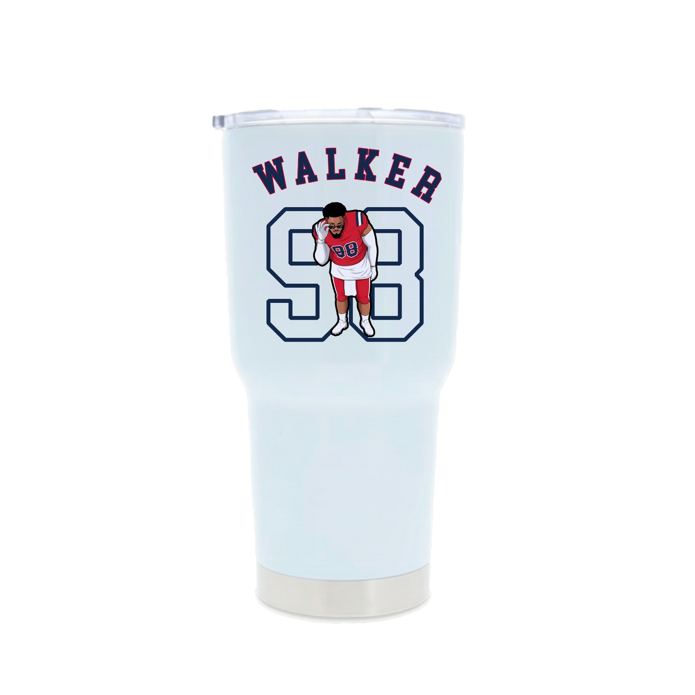 30oz Stainless Steel Tumbler — Shirsey Arch in White