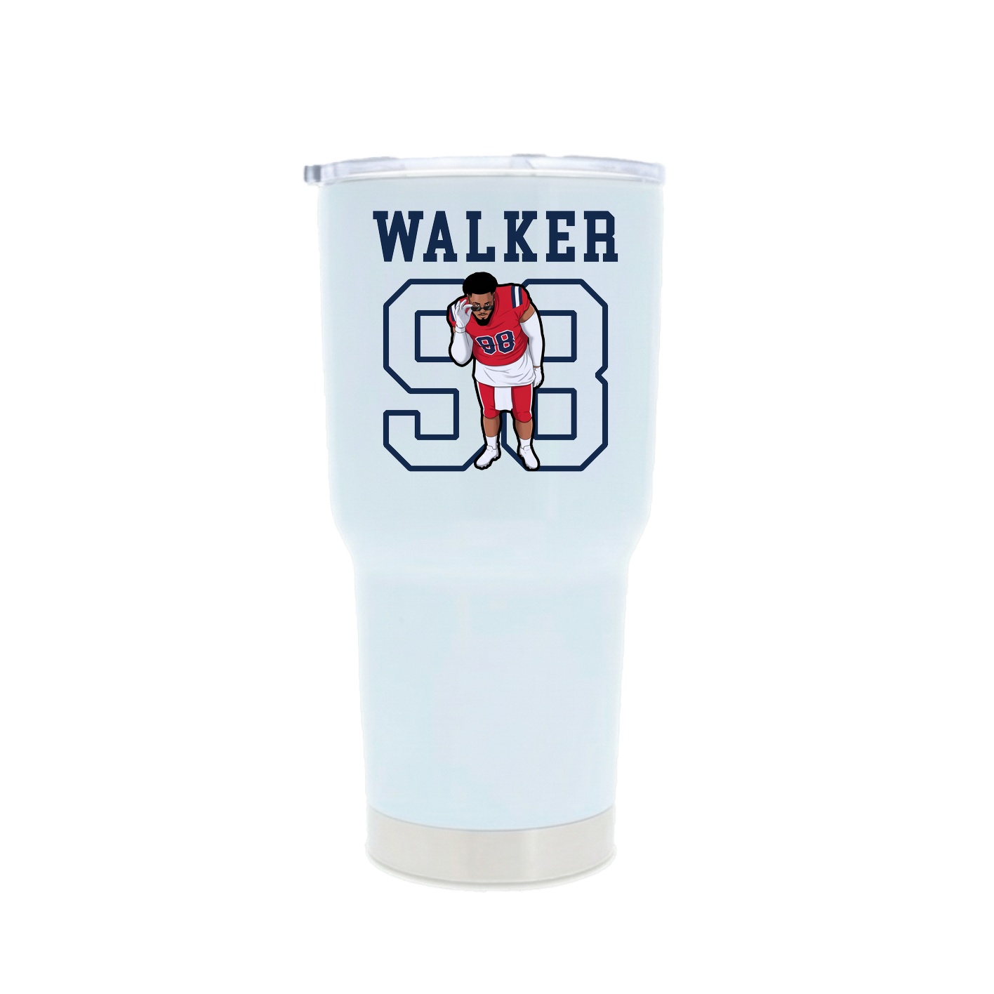30oz Stainless Steel Tumbler — Shirsey in White
