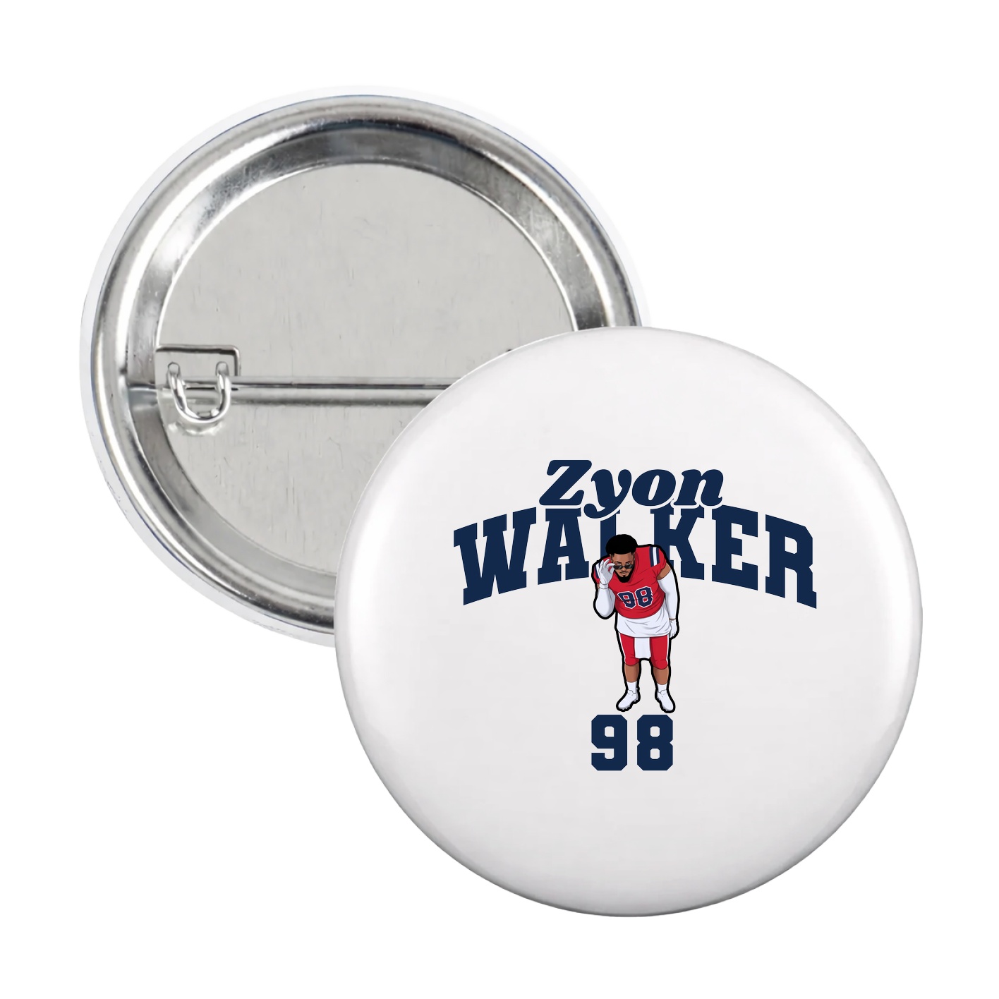 Game Day Button — Signature Arch in White