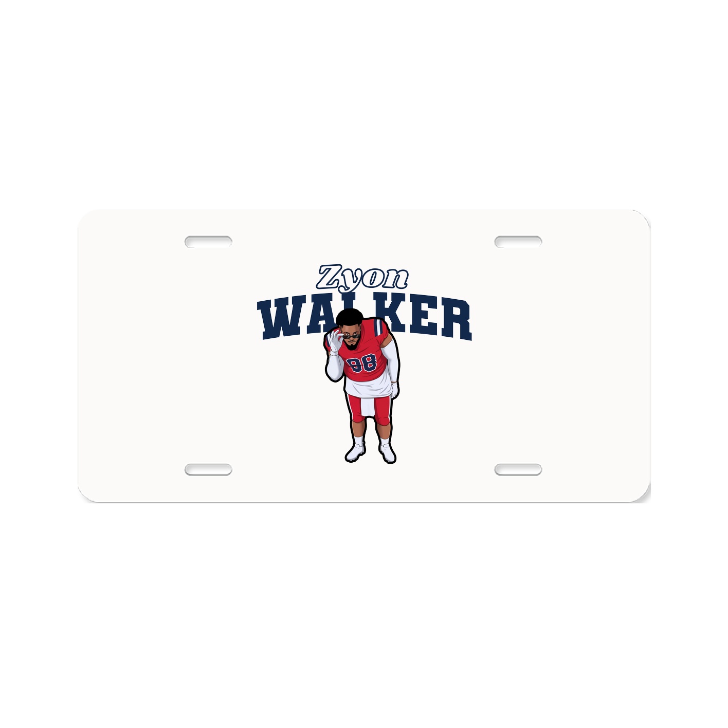 License Plate — Name Arch in Classic