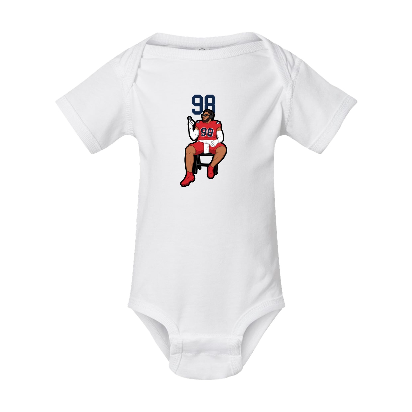 Baby Onesie — Number Top in White