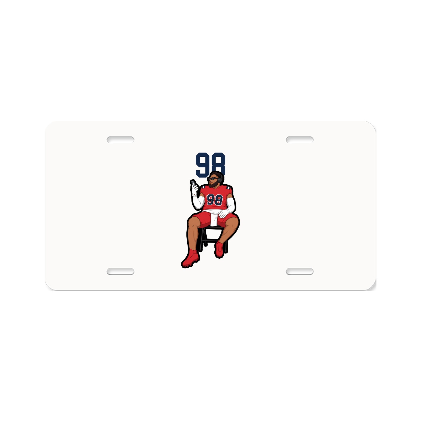 License Plate — Number Top in Classic