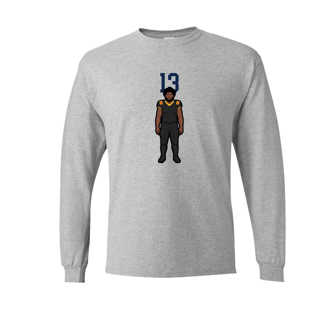 Long Sleeve Tee — Number Top in Grey