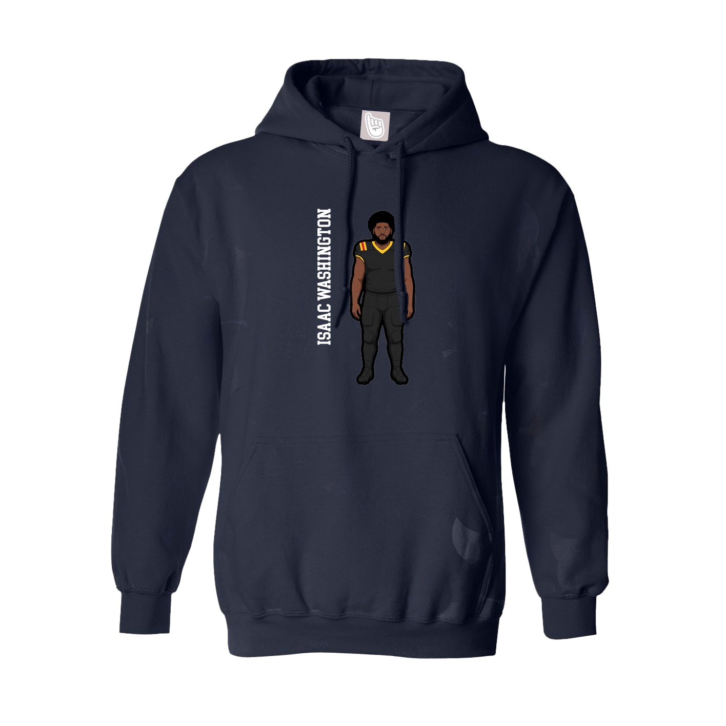 Youth Hoodie — Name Vertical in Navy