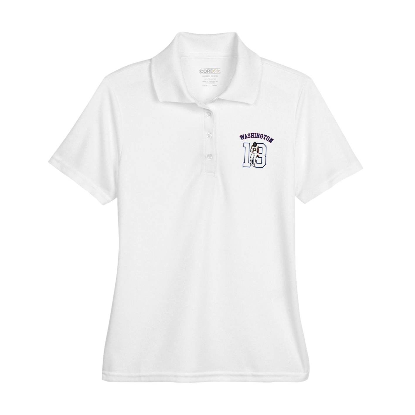 Womens Performance Polo — Shirsey Arch in White