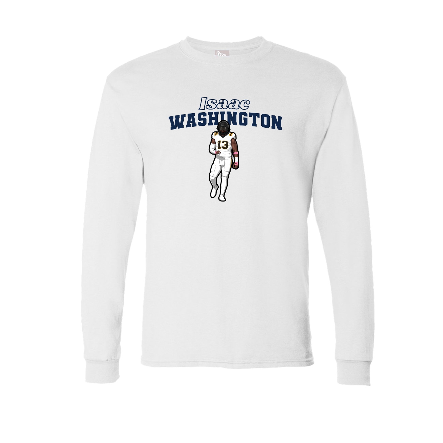 Long Sleeve Tee — Name Arch in White
