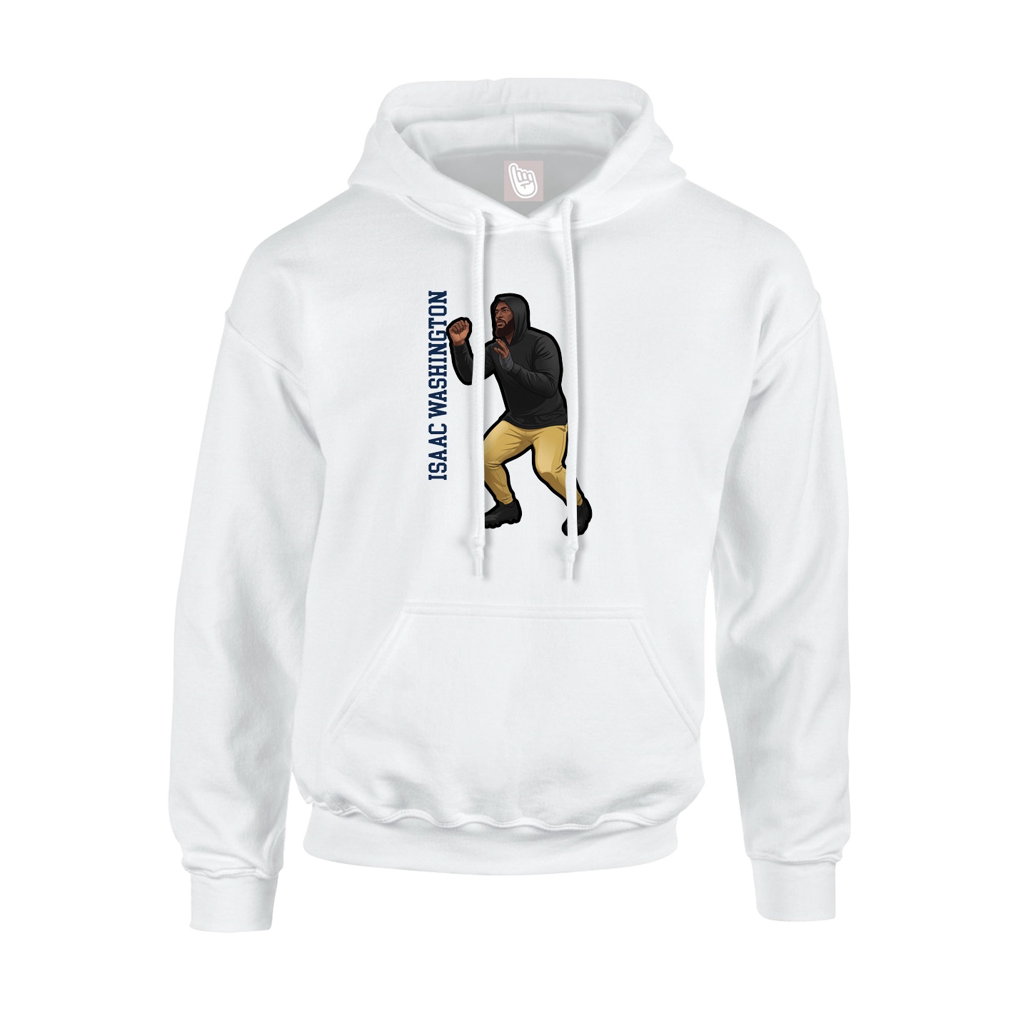 Youth Hoodie — Name Vertical in White