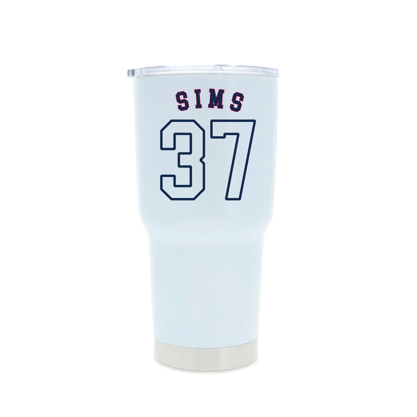 30oz Stainless Steel Tumbler — Shirsey Arch in White