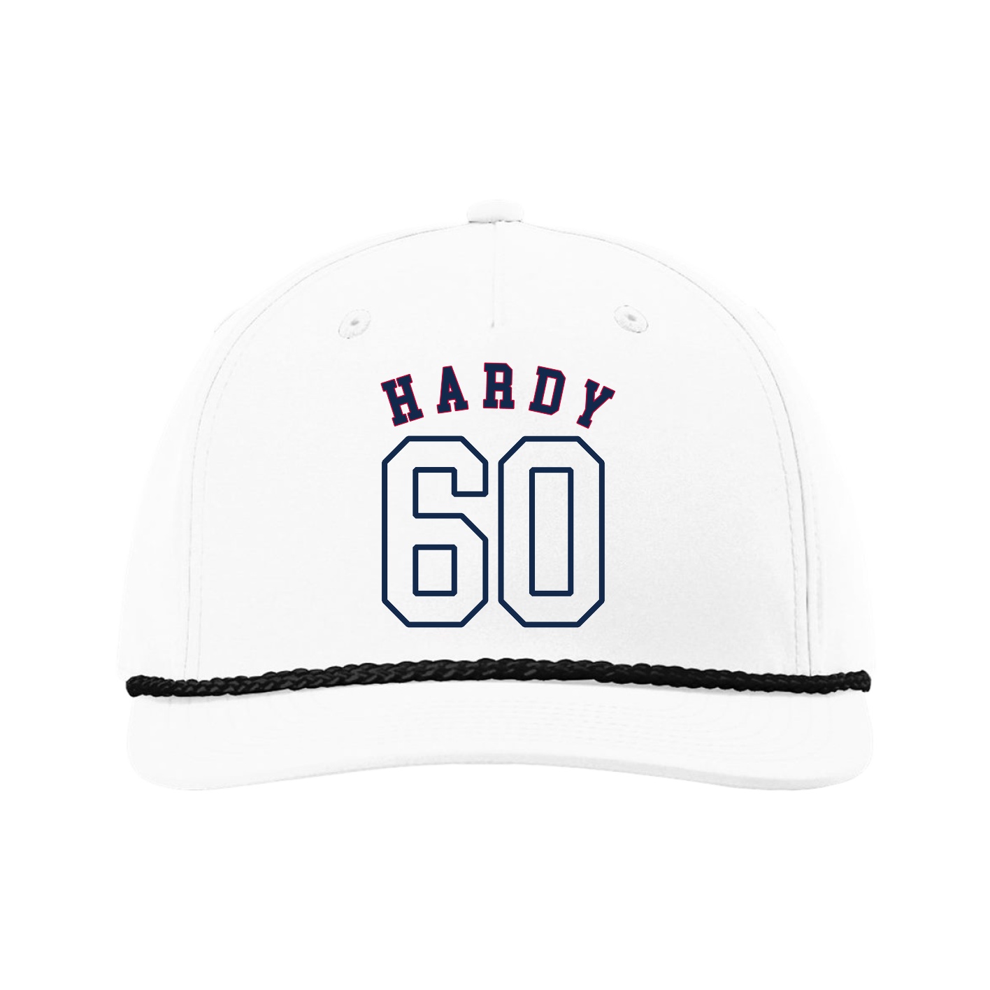 Five-Panel Classic Rope Cap — Shirsey Arch in White