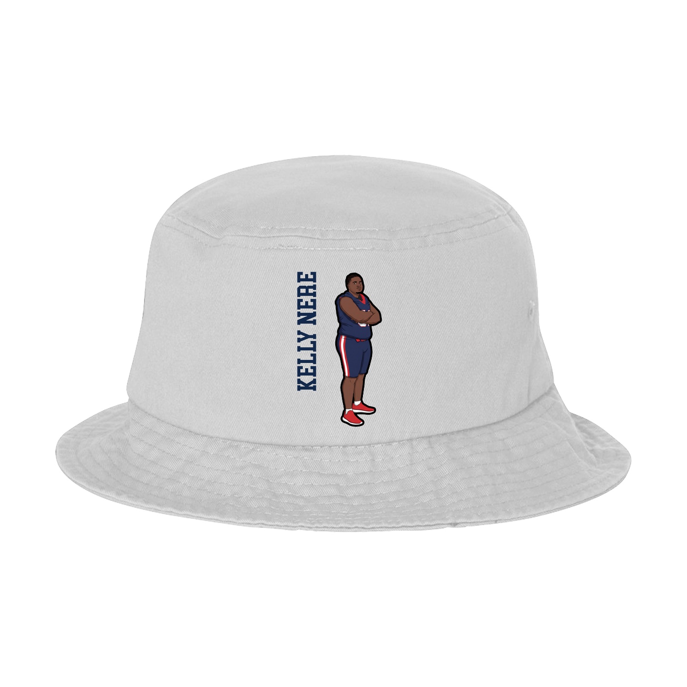 Bucket Cap — Name Vertical in White