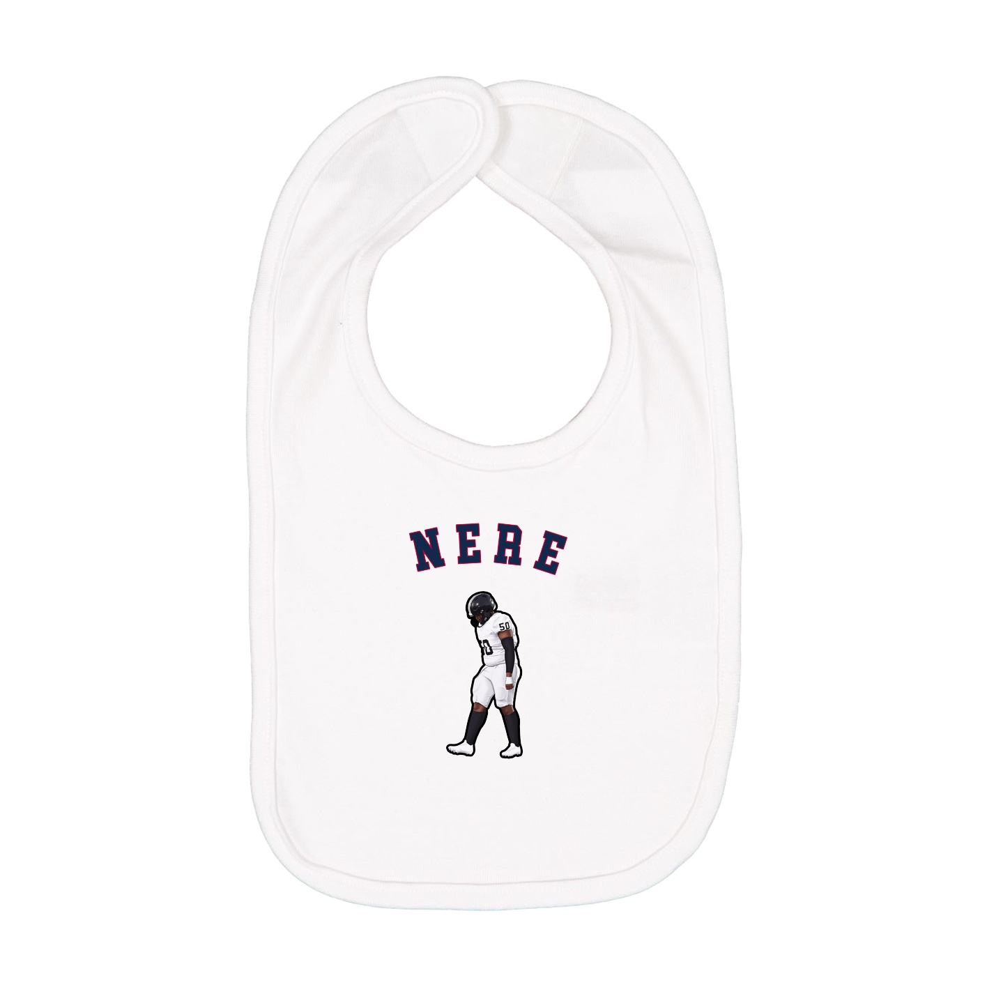 Infant Bib — Shirsey Arch in White