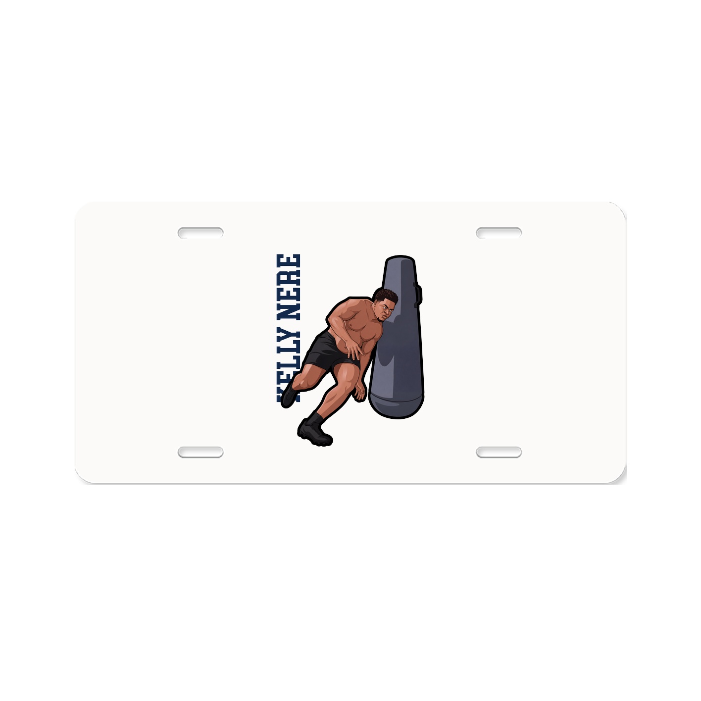 License Plate — Name Vertical in Classic