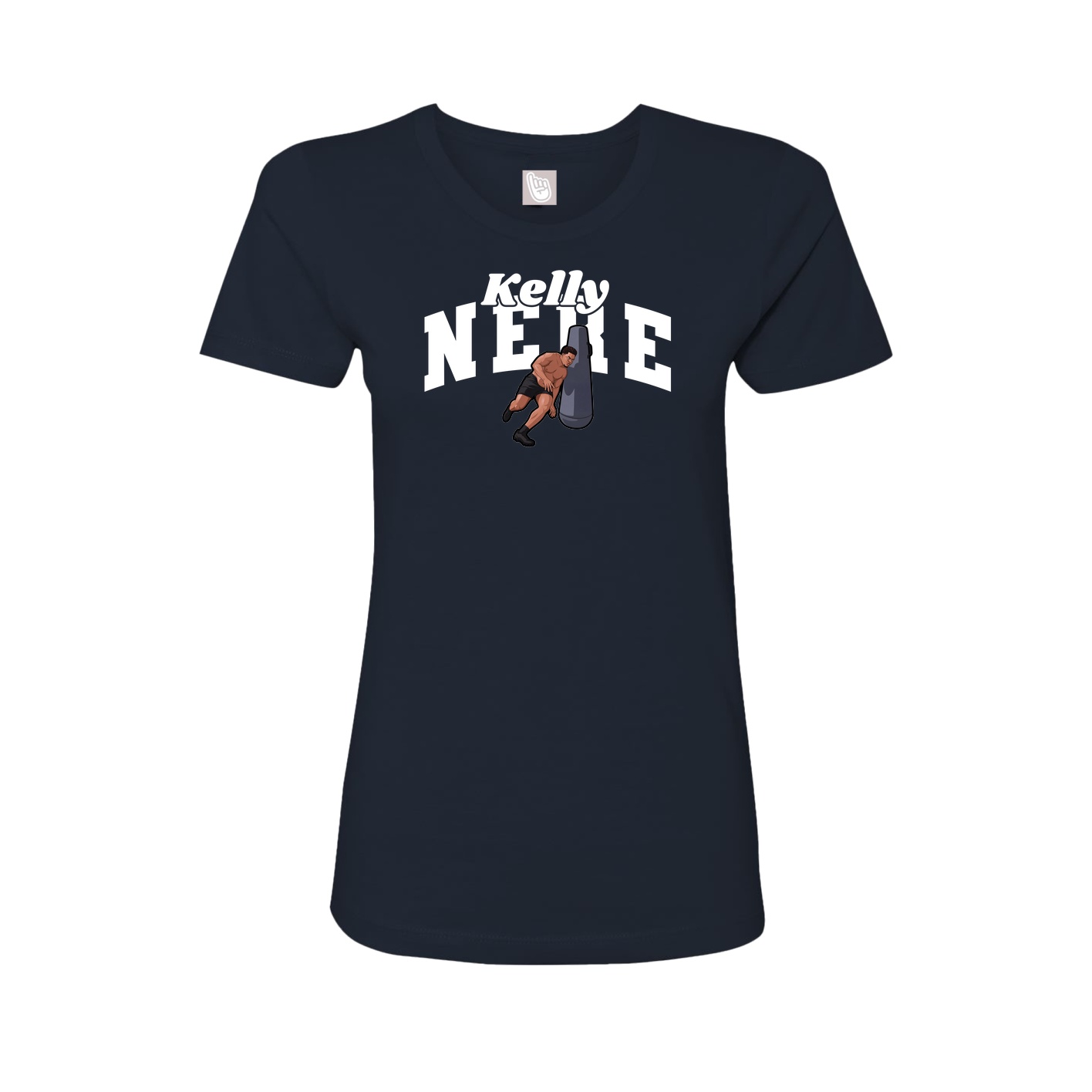 Fitted Women's Tee — Signature Arch in Navy