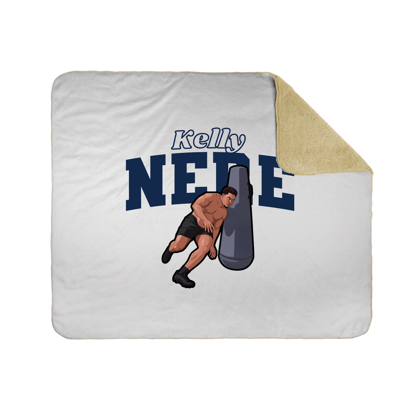 Throw Blanket — Name Arch in White