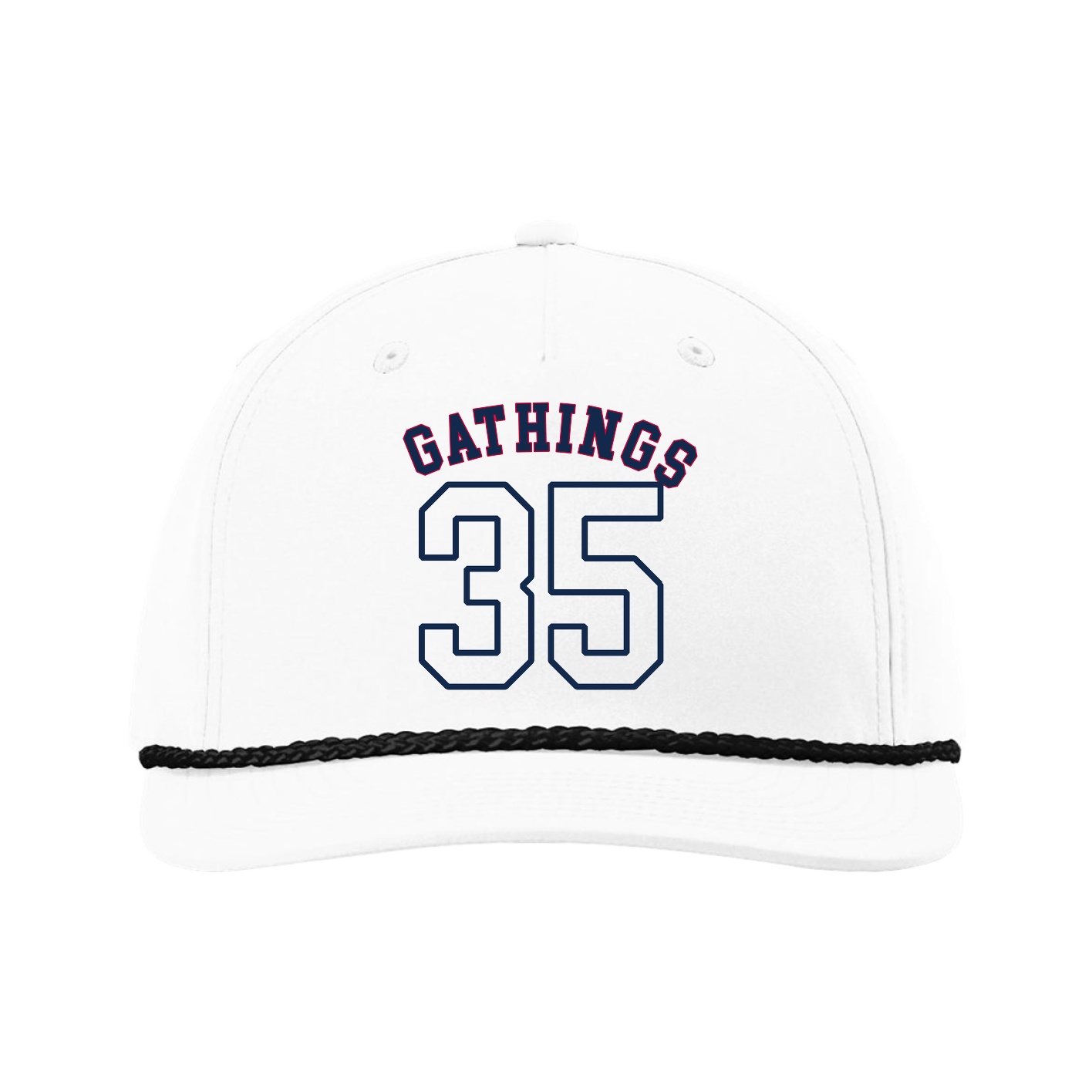 Five-Panel Classic Rope Cap — Shirsey Arch in White