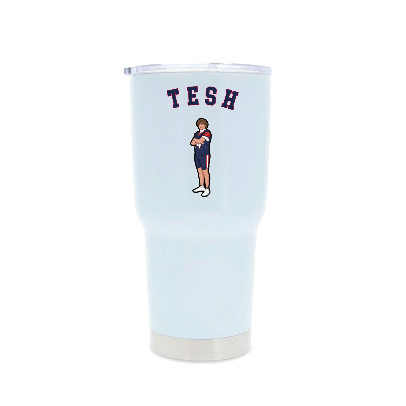 30oz Stainless Steel Tumbler — Shirsey Arch in White