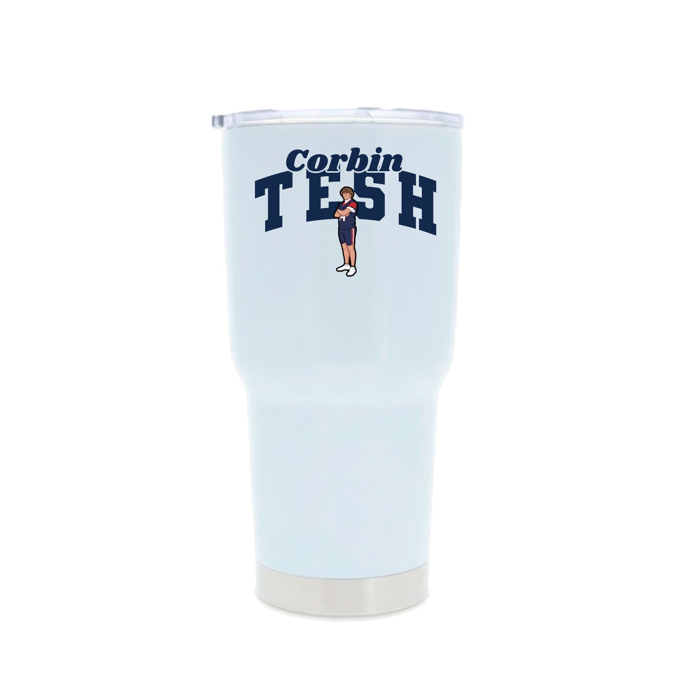 30oz Stainless Steel Tumbler — Signature Arch in White