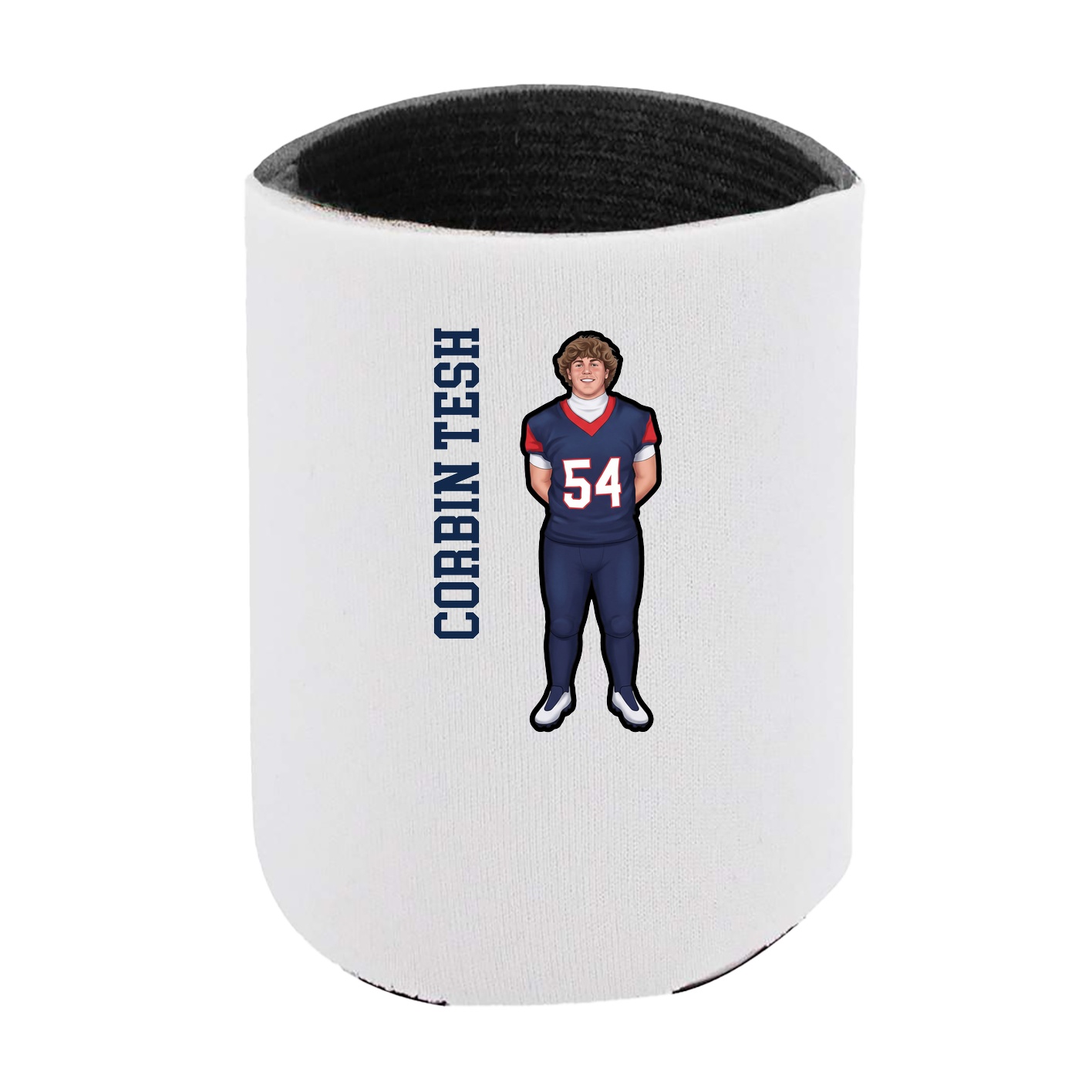 Can Holder — Name Vertical in White