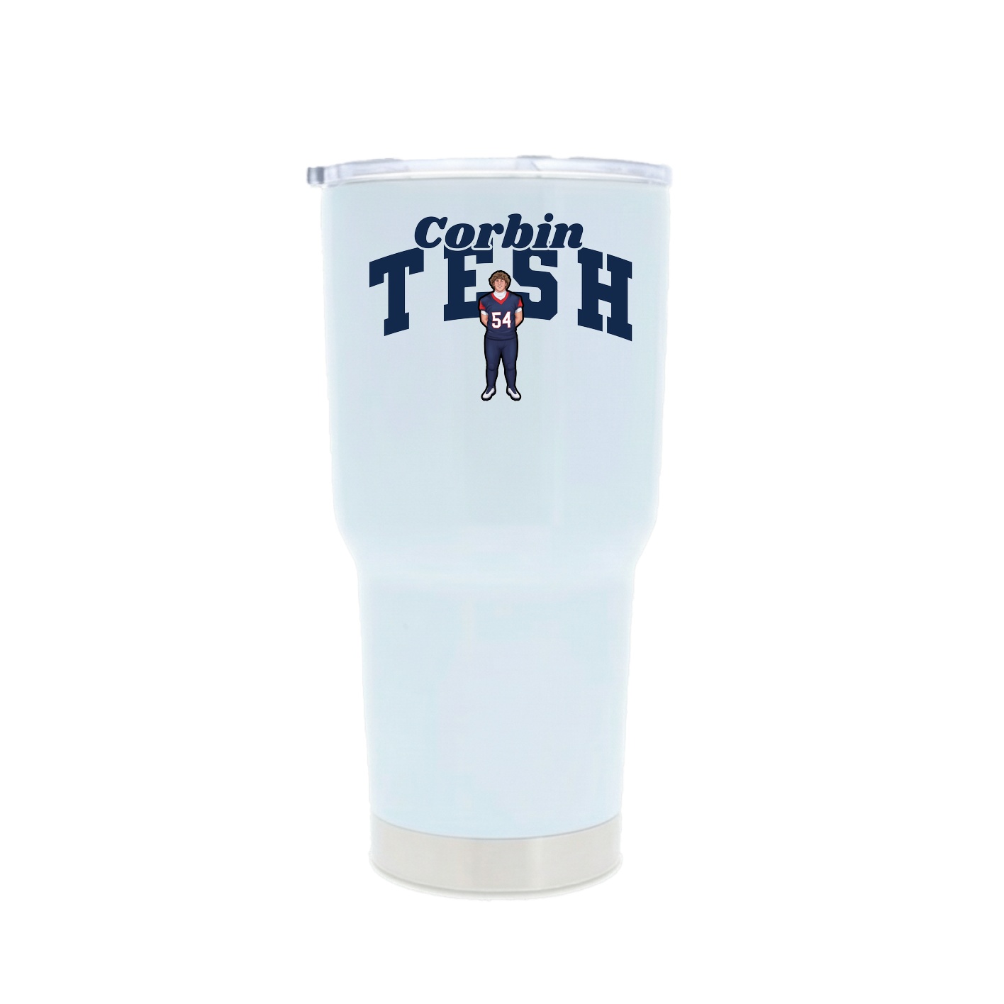 30oz Stainless Steel Tumbler — Signature Arch in White