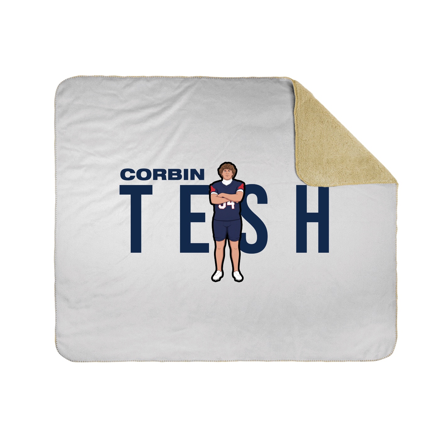Throw Blanket — Player Name in White