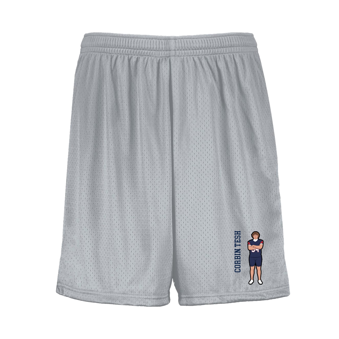 Shorts — Name Vertical in Silver