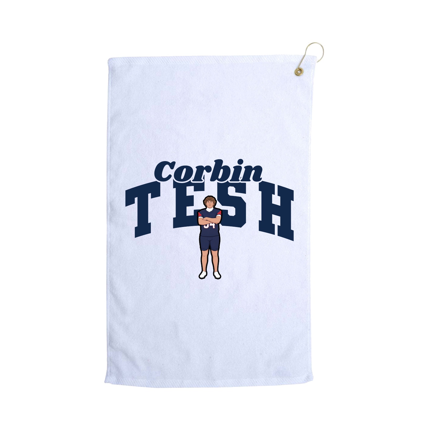 Golf Towel — Signature Arch in White