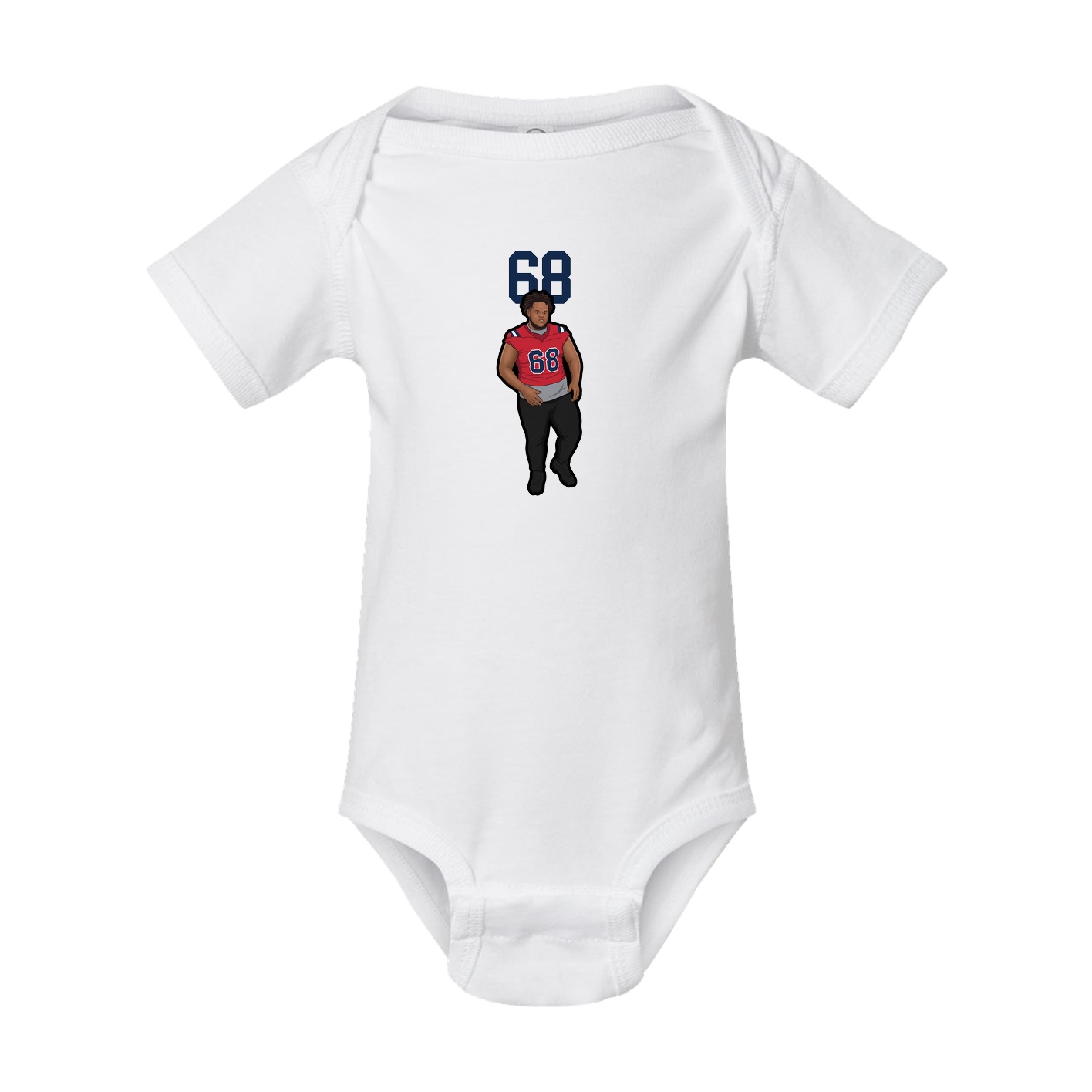 Baby Onesie — Number Top in White