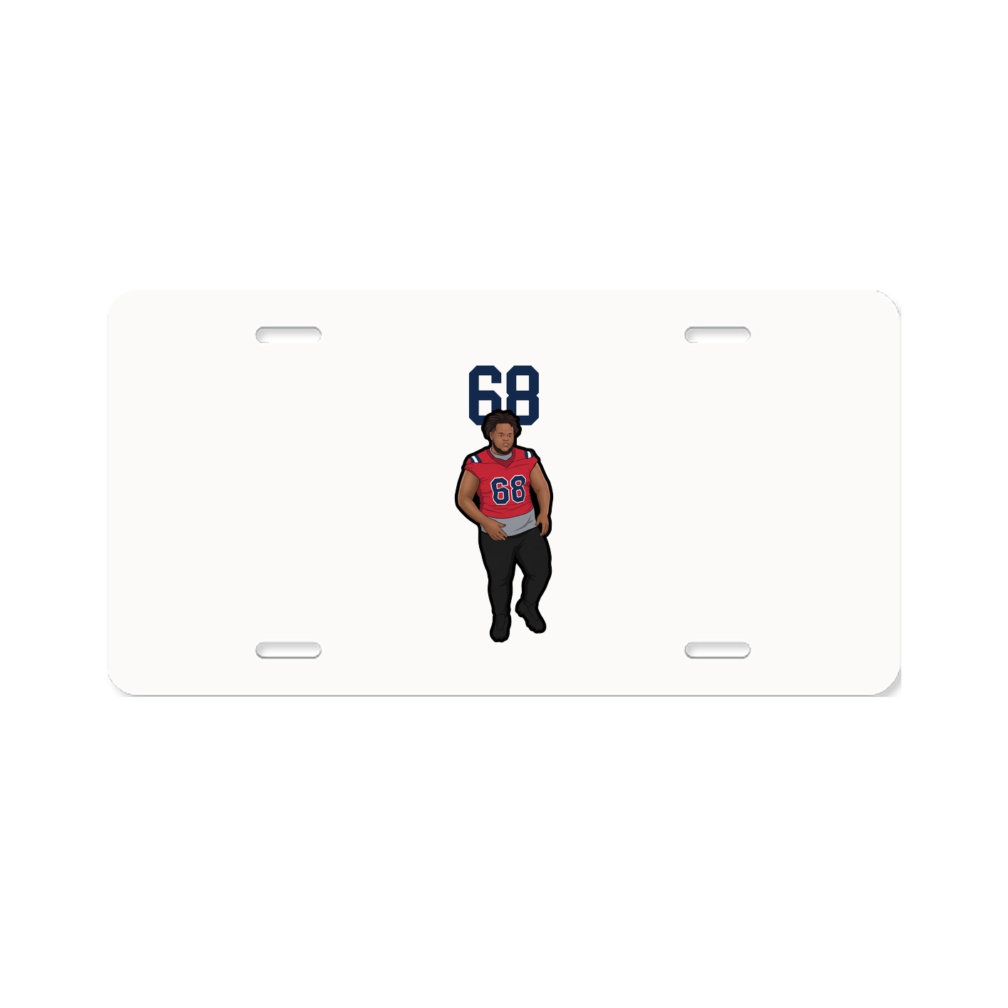 License Plate — Number Top in Classic