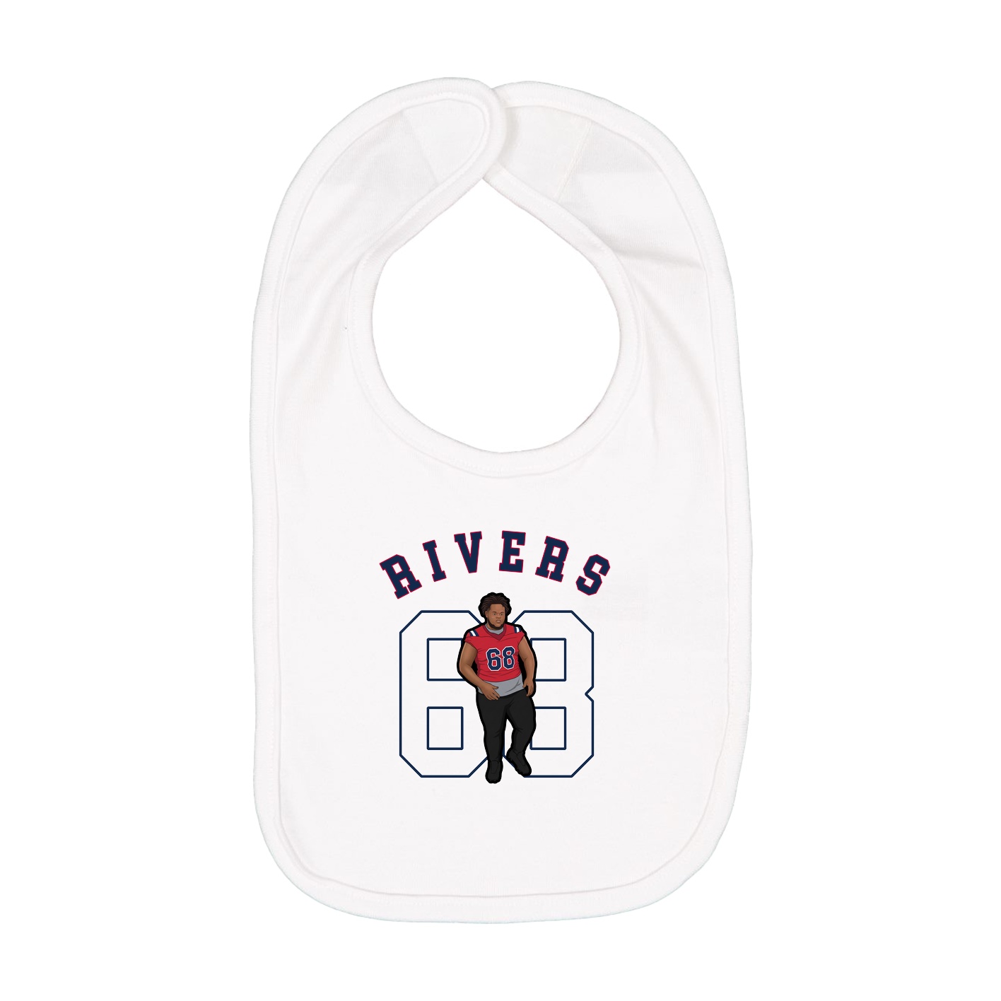 Infant Bib — Shirsey Arch in White