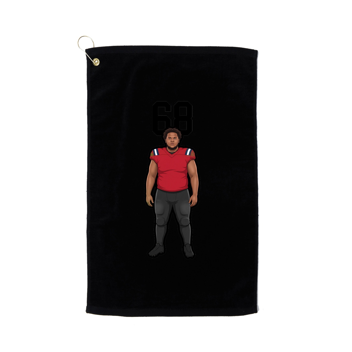 Golf Towel — Number Top in Black