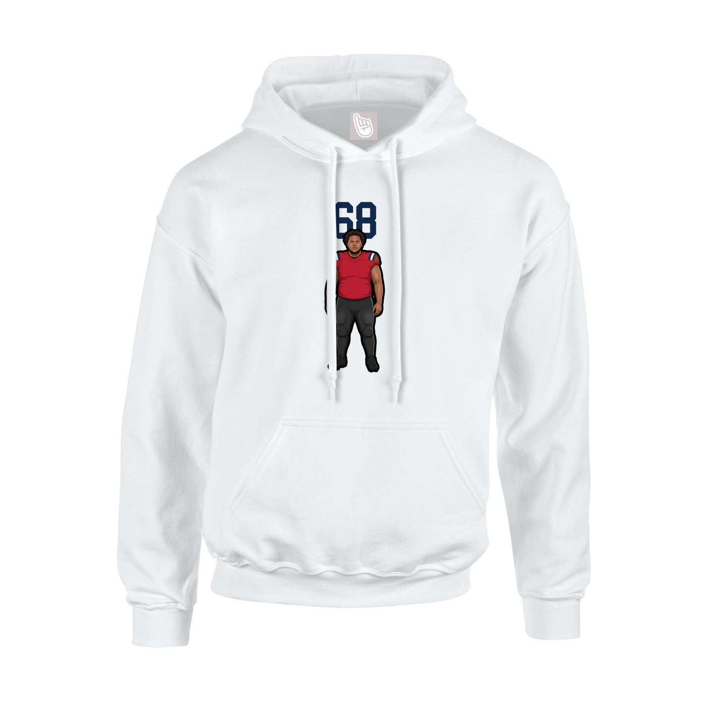 Hoodie — Number Top in White