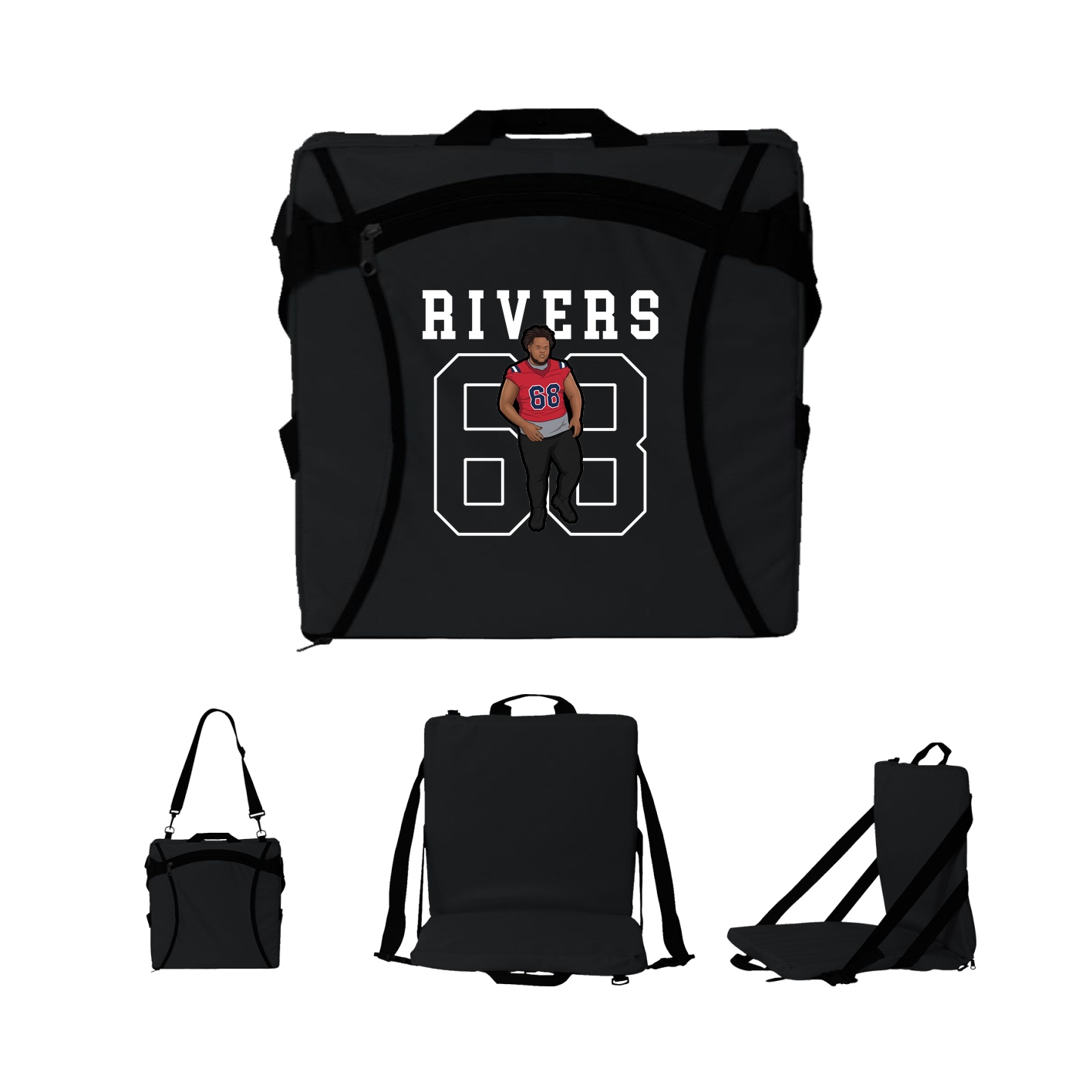 Folding Stadium Seat — Shirsey in Black