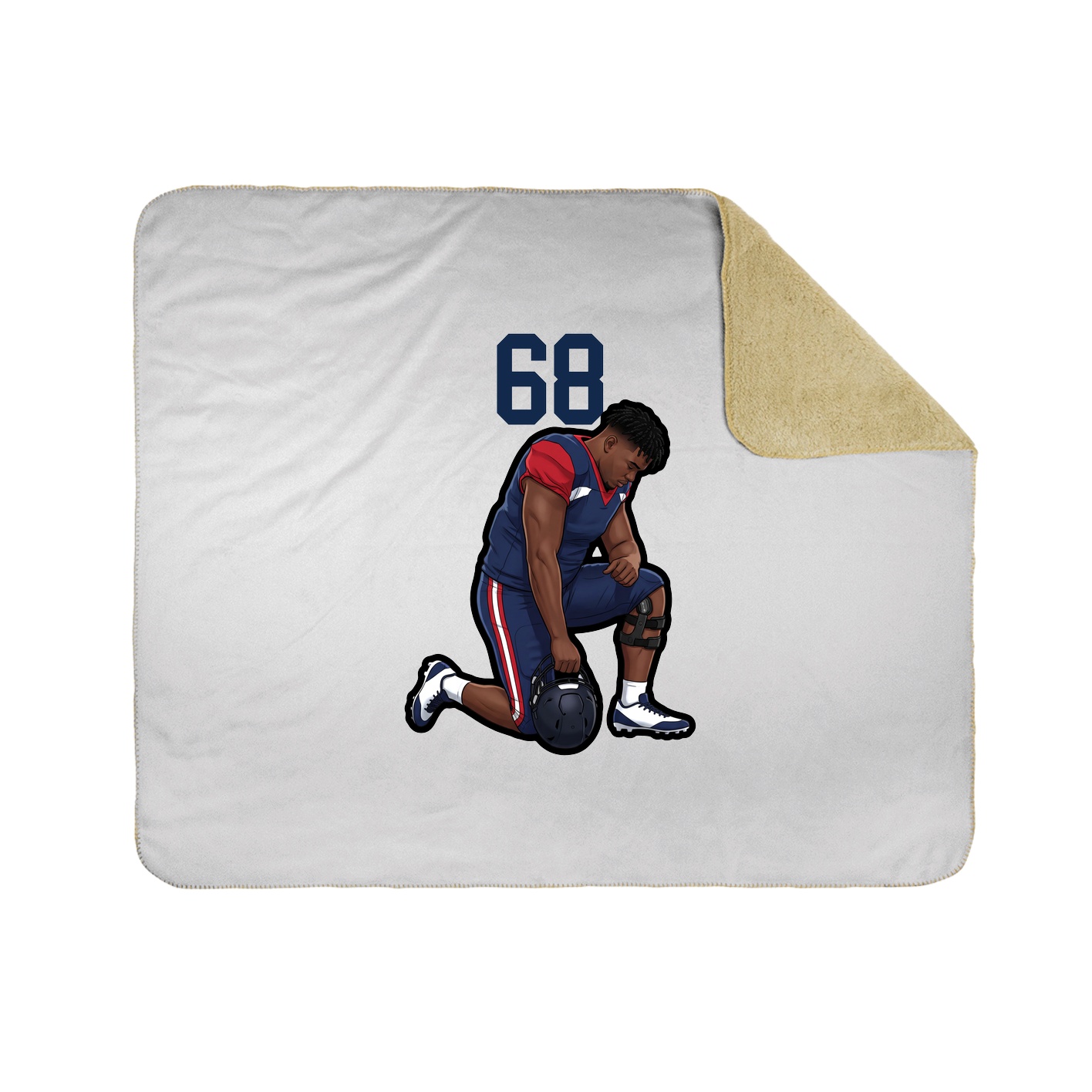 Throw Blanket — Number Top in White