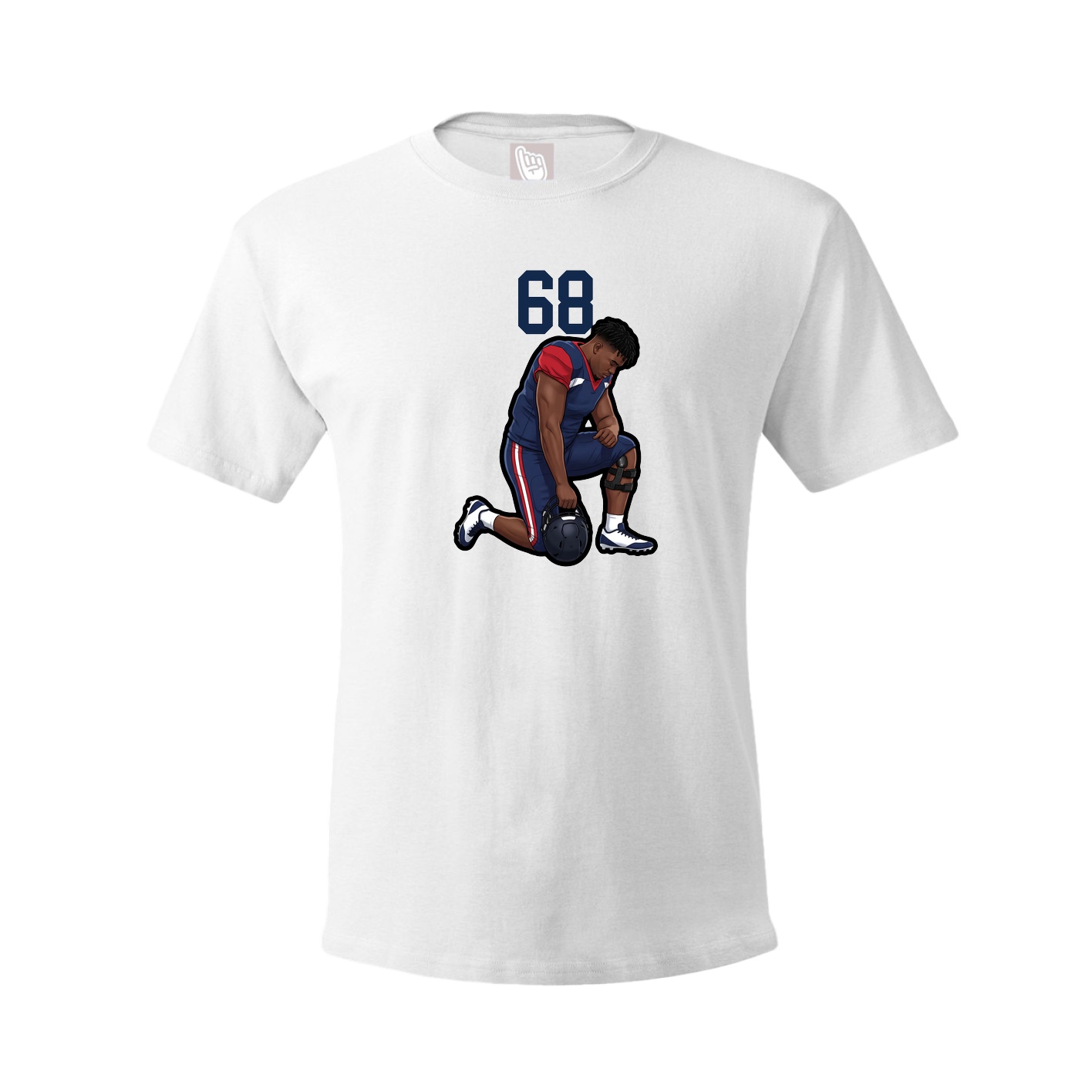 Youth Tee — Number Top in White