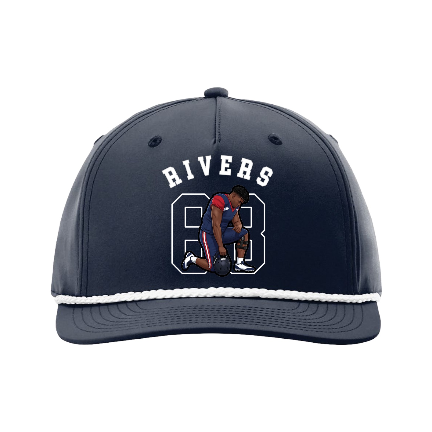 Five-Panel Classic Rope Cap — Shirsey Arch in Navy