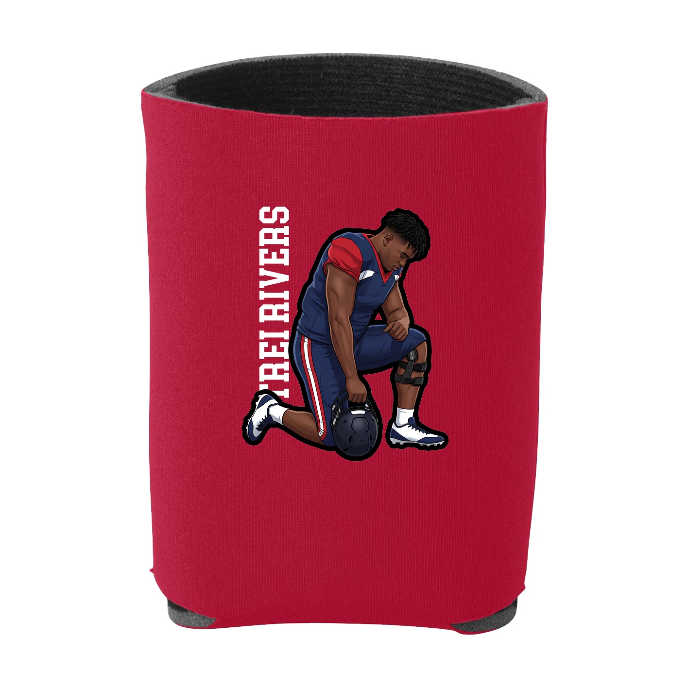 Can Holder — Name Vertical in Red