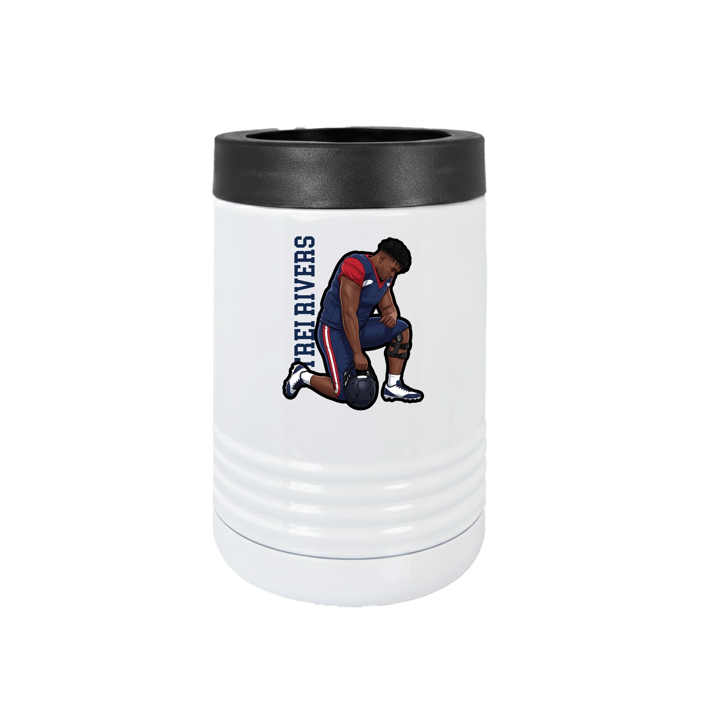 Beverage Holder — Name Vertical in White