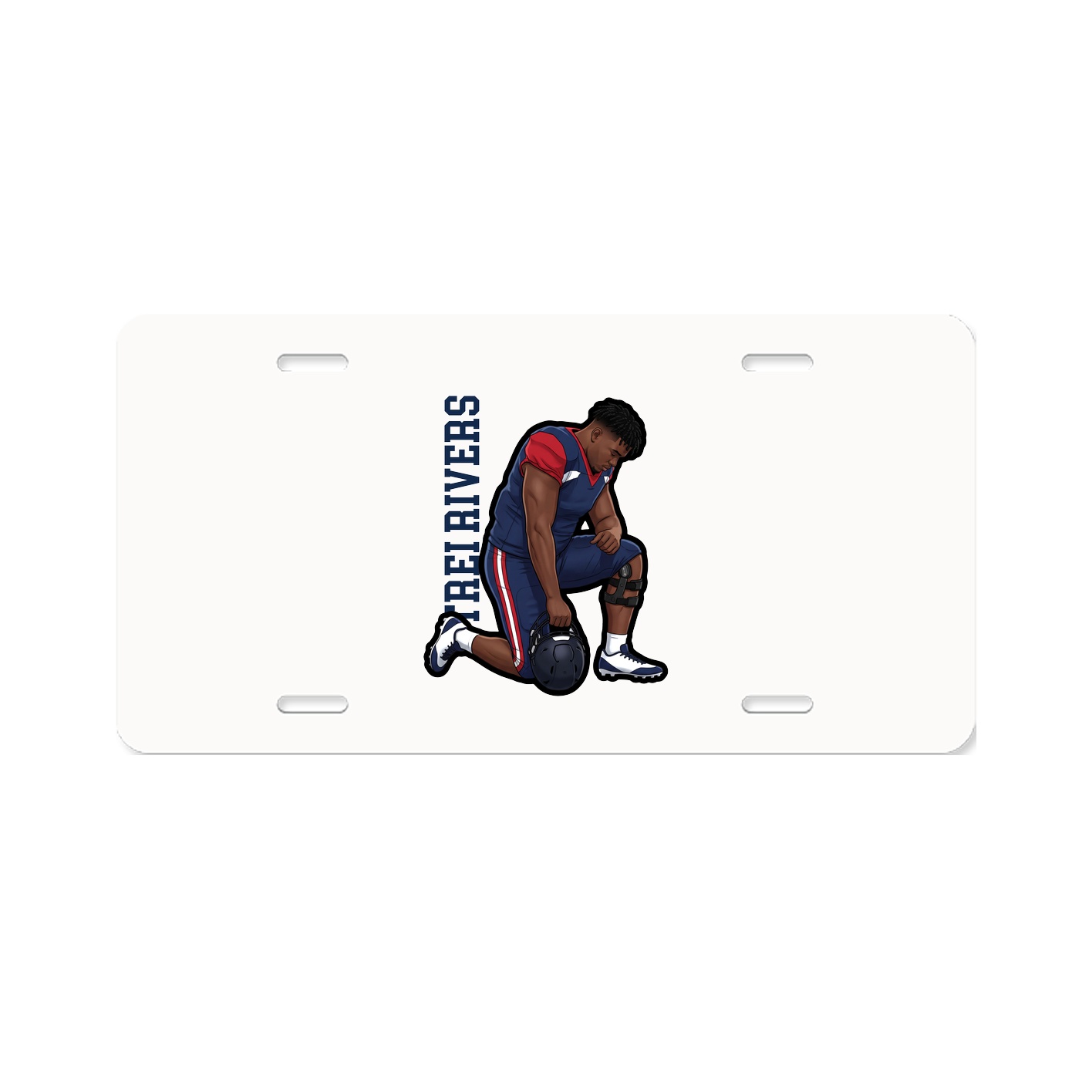 License Plate — Name Vertical in Classic