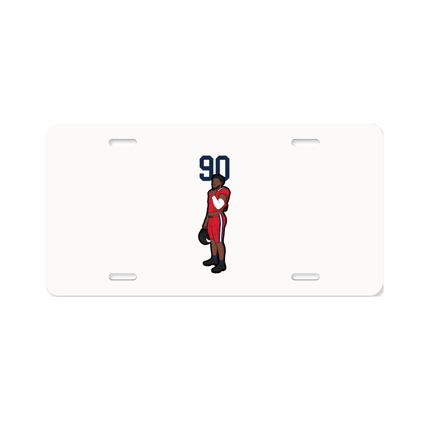 License Plate — Number Top in Classic