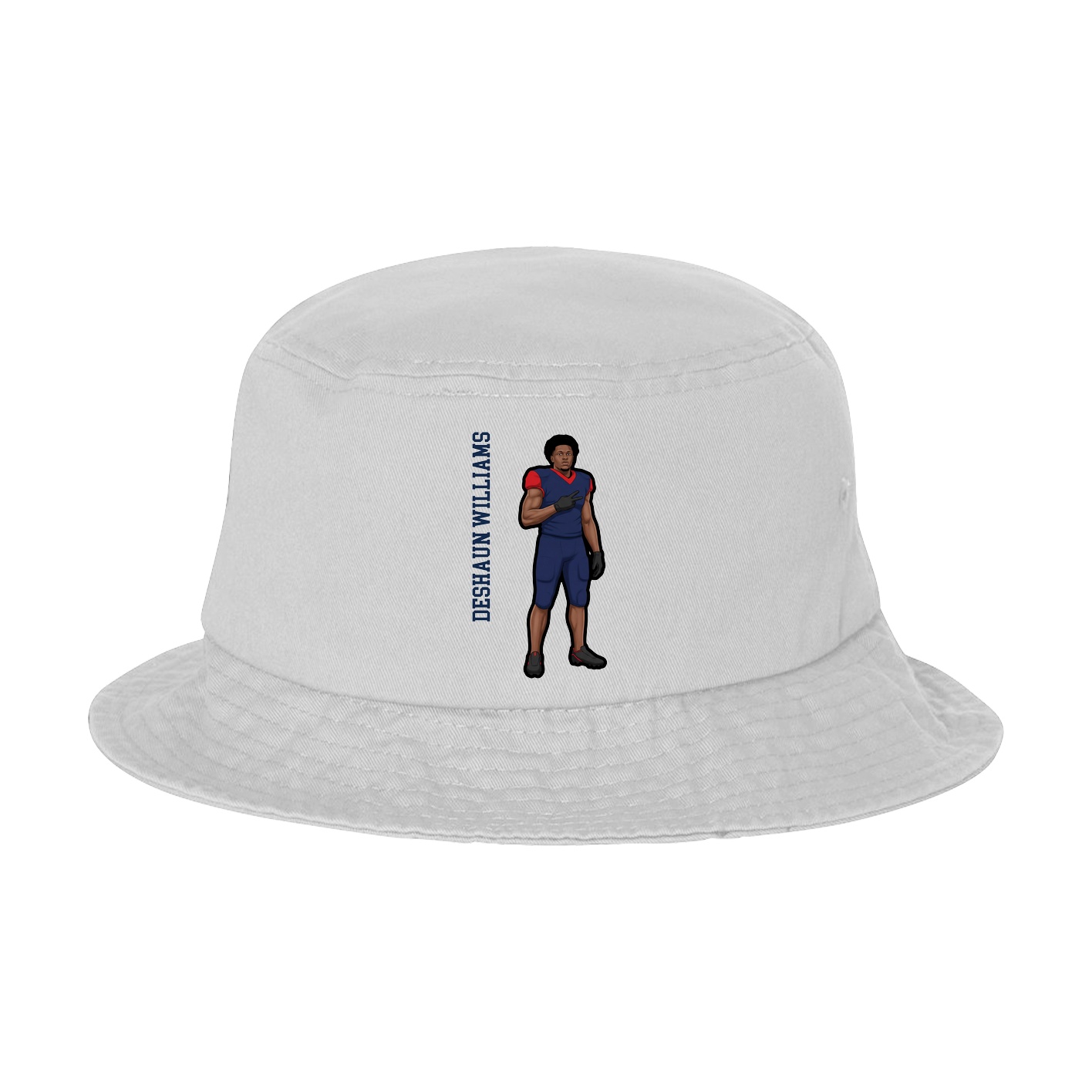 Bucket Cap — Name Vertical in White