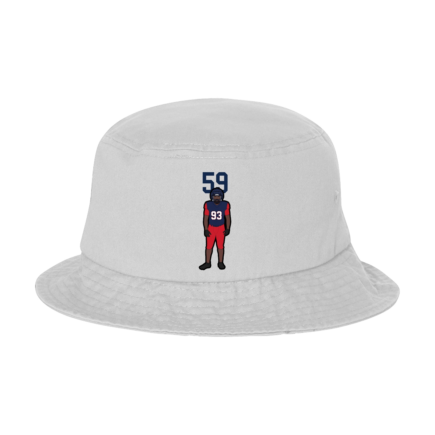 Bucket Cap — Number Top in White