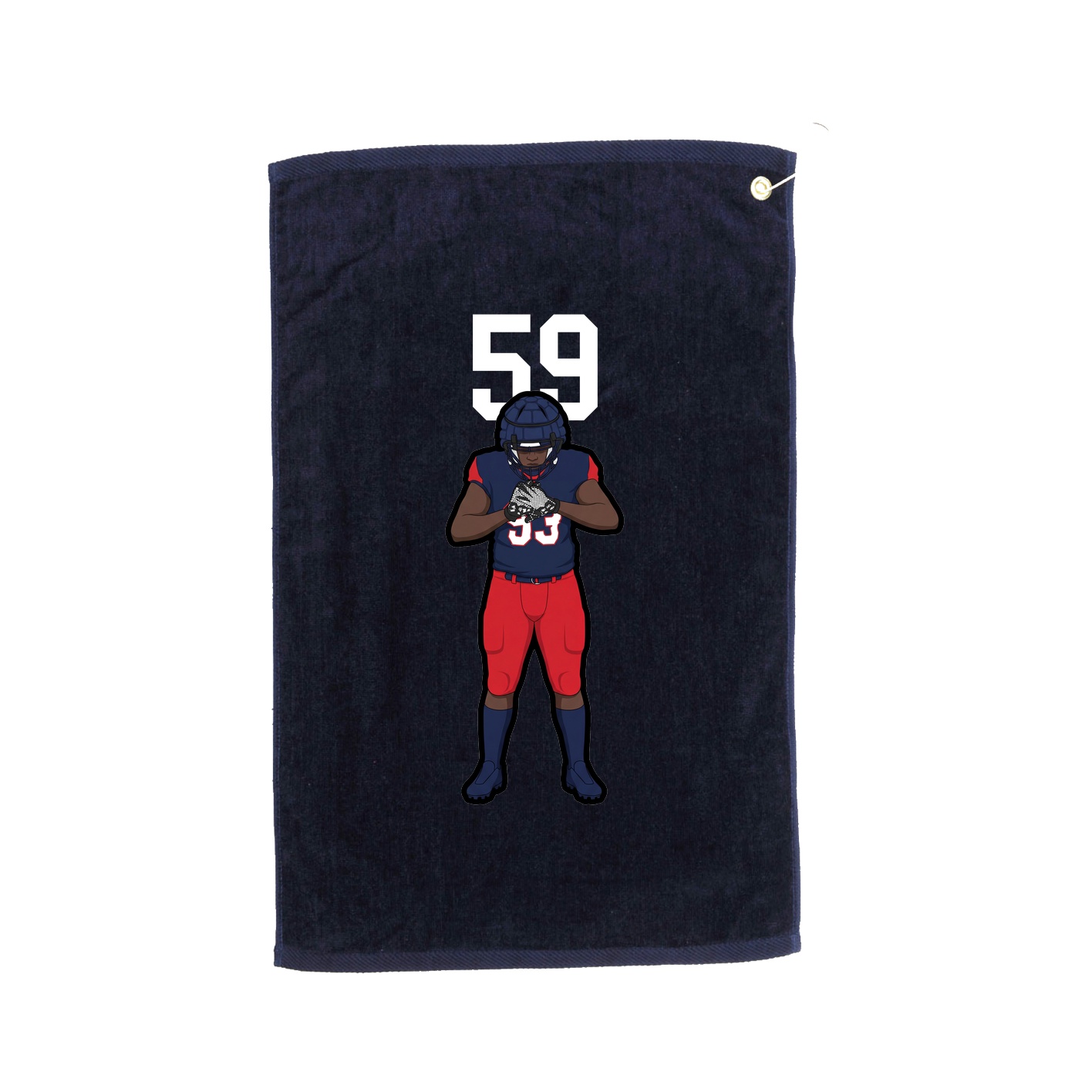 Golf Towel — Number Top in Navy