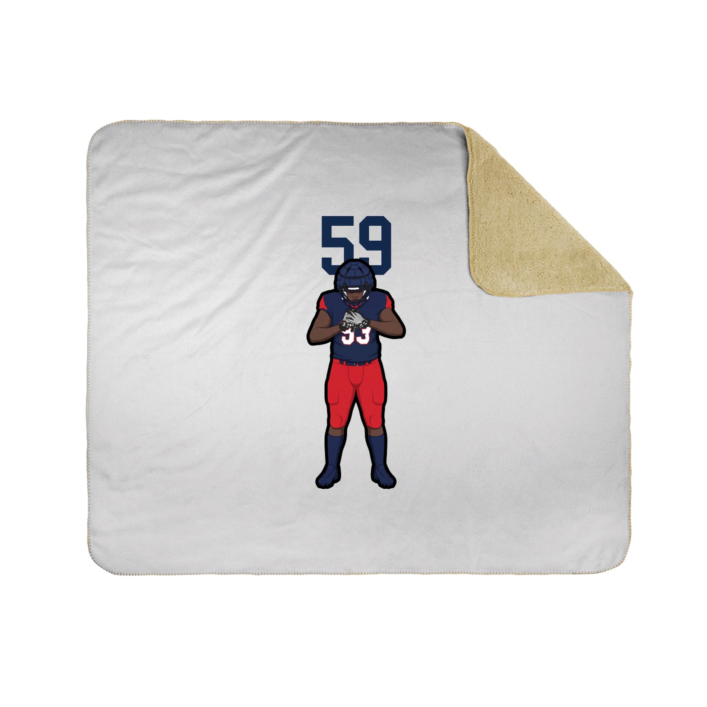 Throw Blanket — Number Top in White