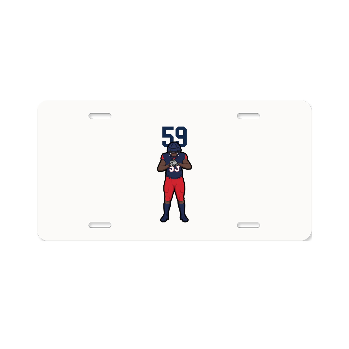 License Plate — Number Top in Classic