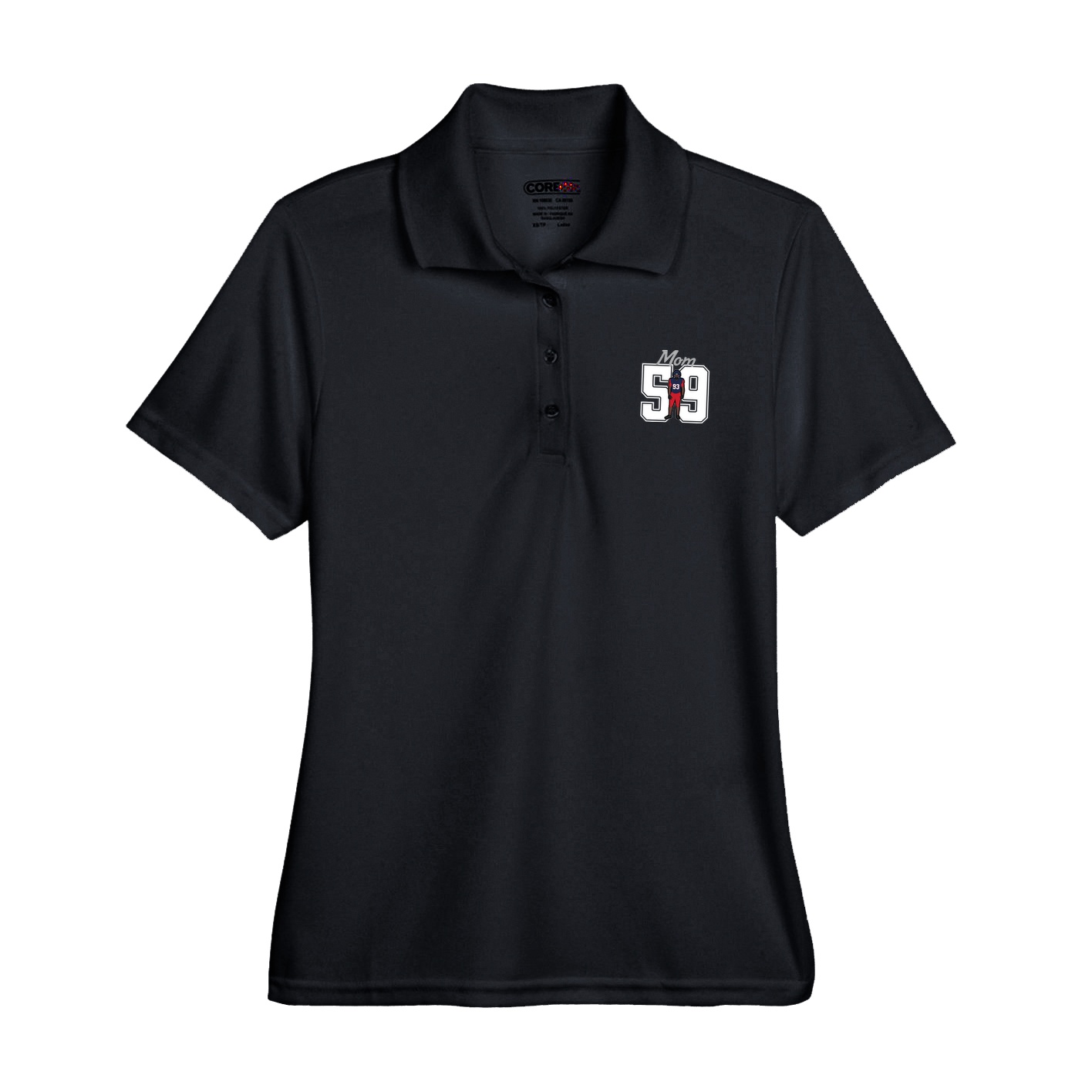 Womens Performance Polo — Mothers Day Shirsey in Black