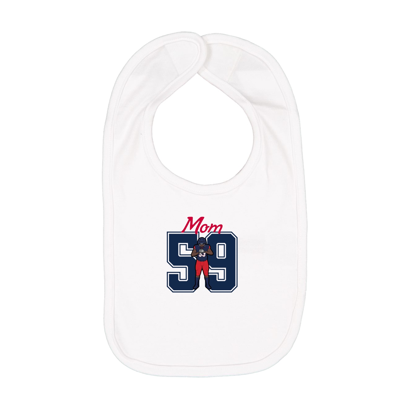 Infant Bib — Mothers Day Shirsey in White