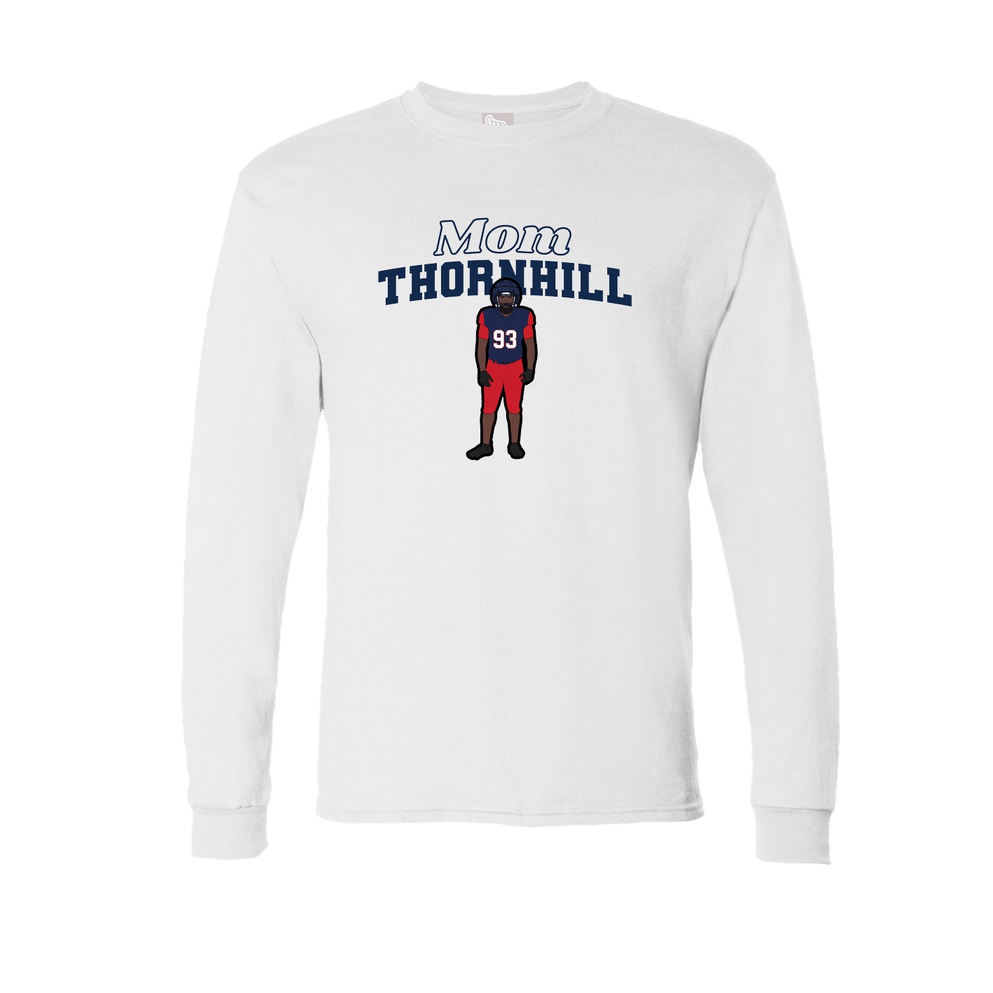 Long Sleeve Tee — Mothers Day Block in White
