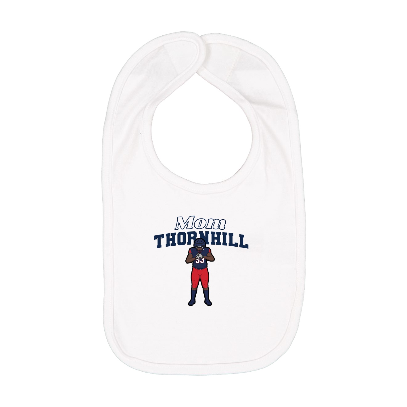 Infant Bib — Mothers Day Block in White