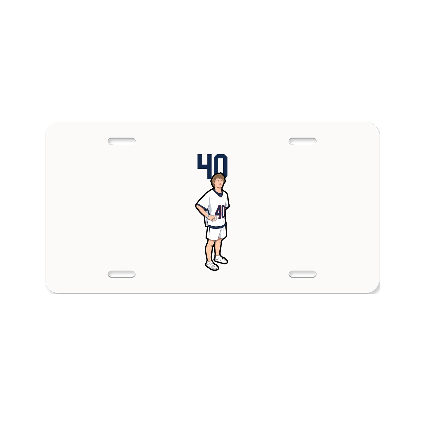 License Plate — Number Top in Classic